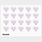 Heart Leaf Lavender Tree Bird Wedding Hart Sticker (Vel)