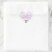 Heart Leaf Lavender Tree Bird Wedding Hart Sticker (Tas)