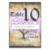 Heart Leaf Lavender Tree  Bird Wedding Kaart (Voorkant)