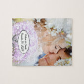 Heart Leaf Lavender Tree Bird Wedding Legpuzzel (Horizontaal)