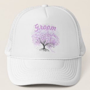 Heart Leaf Lavender Tree Bird Wedding Trucker Pet