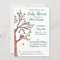 Heart Leaves Mobile Bird Nest Baby shower