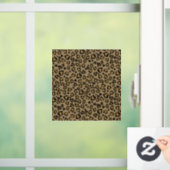 Heart Leopard Pattern in Natural Colors Raamsticker (Huis)