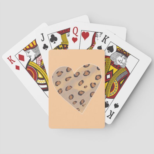 Heart Leopards, aangepaste speelkaarten (Achterkant)