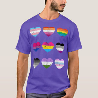 Heart LGBTQ Flag Gay Pride Month Transgender Rainb T-shirt