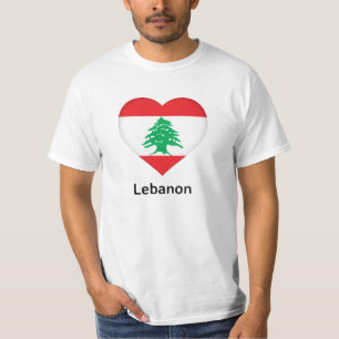 Heart - Libanese vlag T-shirt