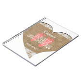 Heart Lijst Lace Baby shower Guest Book Notitieboek (Linkerzijde)