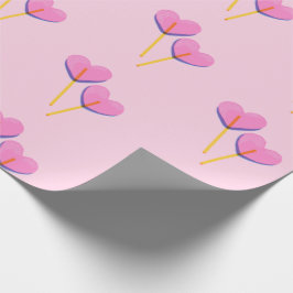 Heart Lillipop Pink Gift Cadeaupapier