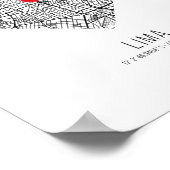 Heart Lima City Map (Peru) Poster (Hoek)