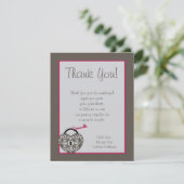 Heart Lock Weddenflat Hartelijk dank Kaart (Staand voorkant)