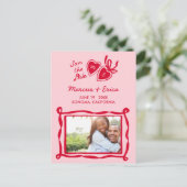 Heart Locket Custom Photo Initialen Sla de datum o Briefkaart (Staand voorkant)