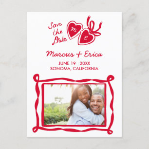Heart Locket Custom Photo Initialen Sla de datum o Briefkaart