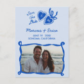 Heart Locket Custom Photo Initialen Sla de datum o Briefkaart (Voorkant)