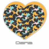 Heart Logo Text Name Business Car Sticker (Voorkant)