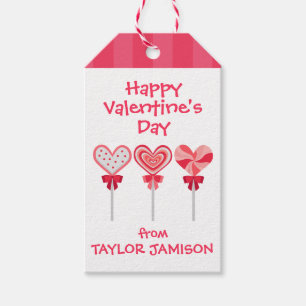 Heart Lollipops Gepersonaliseerde Gift Labels van Cadeaulabel