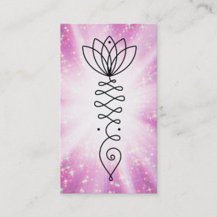 *~* Heart Lotus Glitter Rays Nirvana Reiki Yoga Visitekaartje