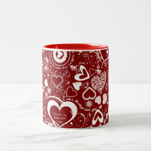 Heart Love Doodles Coffee Mok