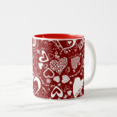 Heart Love Doodles Coffee Mug (Devant droit)