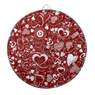 Heart Love Doodles DART BOARD Dartbord