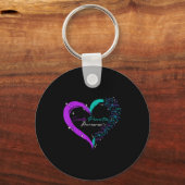 Heart Love Dragonfly Zelfmoordpreventie Bewustzijn Sleutelhanger (Voorkant)