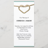 Heart Love Knot Programme de mariage occidental (Devant)