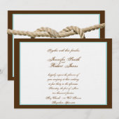 Heart Love Knot Western Faire-part de mariage (Devant / Derrière)