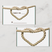 Heart Love Knot Western Mariage Cartes de place (Devant / Derrière)