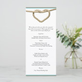 Heart Love Knot Western Mariage Menu (Debout devant)