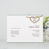Heart Love Knot Western Wedding Program (Staand voorkant)