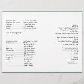 Heart Love Knot Western Wedding Program (Achterkant)