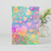 Heart Love Pattern Pastel Design (Staand voorkant)
