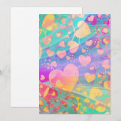 Heart Love Pattern Pastel Design (Voorkant / Achterkant)