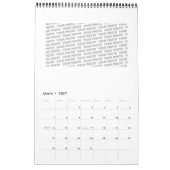 Heart Love Pattern Pastel Design Kalender (Mar 2027)