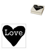 Heart Love Rubberstempel (Gestempeld)