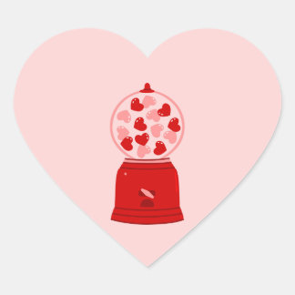 heart love valentine gum machine gumballs hart sticker