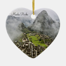 Heart Machu Picchu Ornament