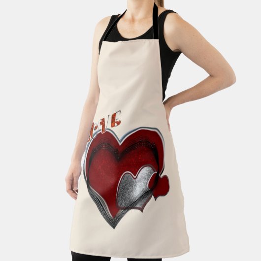 Heart Magic Beige Groot Schort (Insitu)