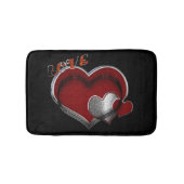 Heart Magic Love Bath Mat with a Black Background (Voorkant)