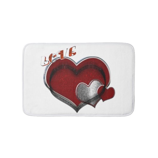 Heart Magic Love Bath Mat with a White Background (Voorkant)