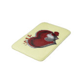 Heart Magic Love Bath Mat with Yellow Background (Gekanteld)