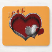 Heart Magic Oranje Muismat (Voorkant)