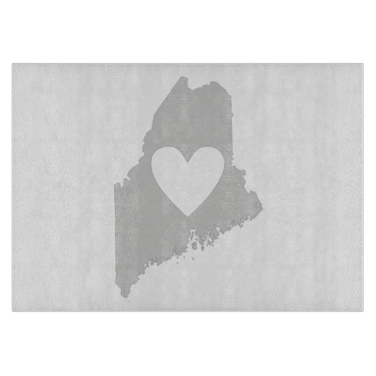 Heart Maine state silhouette Snijplank (Voorkant)