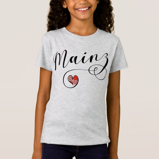 Heart Mainz, I Love Mainz, Meenz T-shirt (Voorkant)