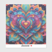 Heart Mandala Sticker (Vel)