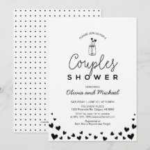 Heart, Mason Jar_Chic Black Couples Weduwingshower