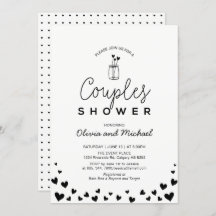 Heart, Mason Jar_Chic Black Couples Weduwingshower