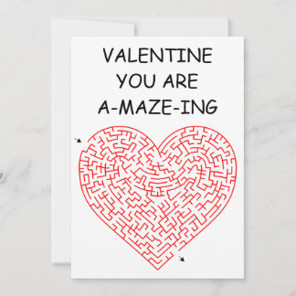 Heart Maze - Valentijnsdag Card (Flat) Kaart
