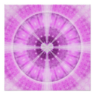 Heart Meditation Mandala Perfect Poster