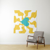Heart Melt - Turquoise en Yellow Wandkleed (In Situ (horizontaal))