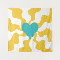 Heart Melt - Turquoise en Yellow